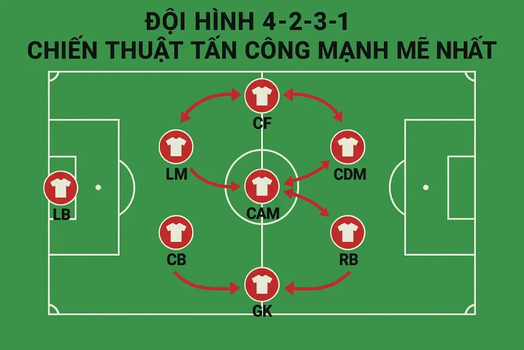 Đội Hình 4-2-3-1 - Chiến Thuật Tấn Công Mạnh Mẽ Nhất